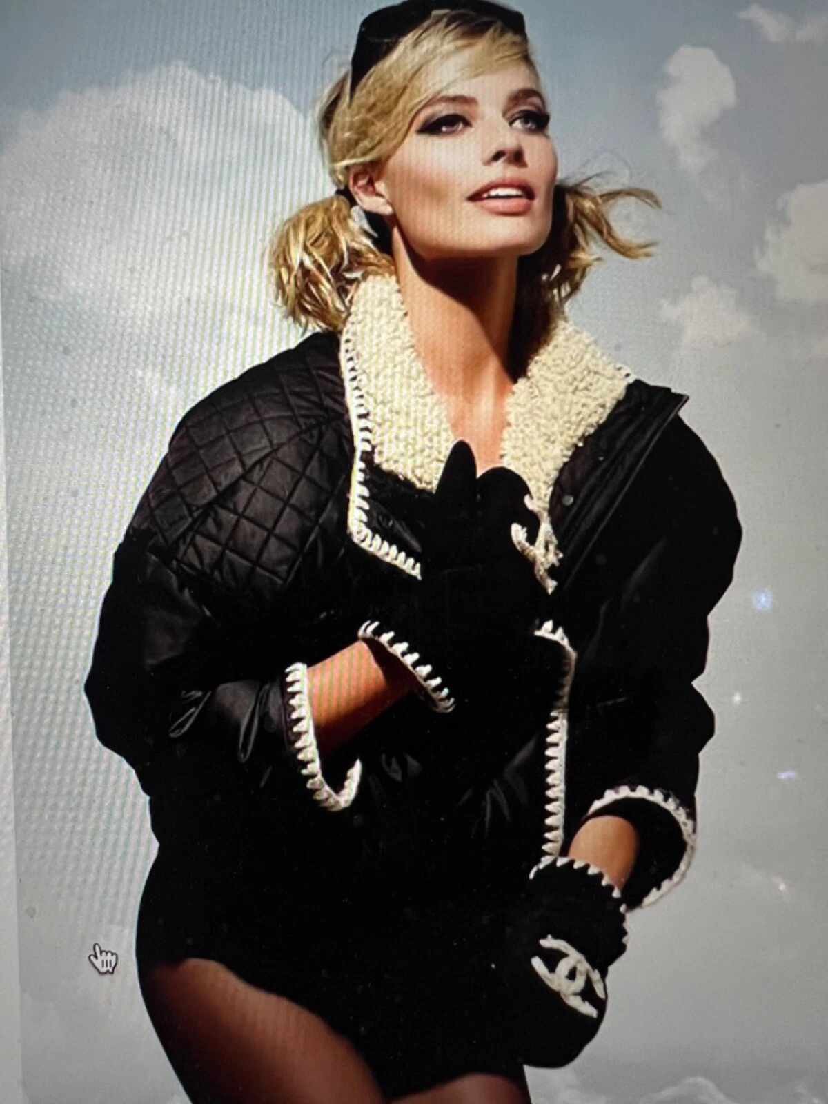 CHANEL COCO NEIGE 18N 19 NERO PUFFER JACKET CAPELLI DI CAMMELLO COCO PATCH BOTTONI 38 40