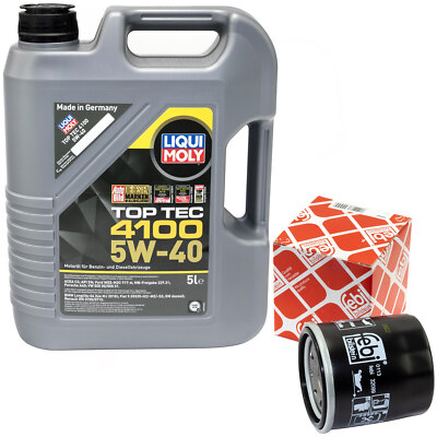 Motoröl Set 5W-40 5 Liter + Ölfilter für Mazda RX-8 Nissan Juke Renault Subaru