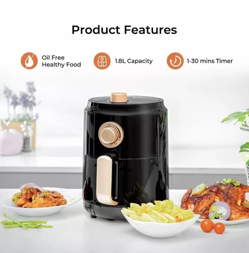 Air Fryer Vortex Rapid Healthy Cooker Digital Display 1.8L Kitchen Oven Oil Free - Picture 2 of 8
