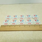 Lot Of 10 Vintage Glass Milk Bottle Caps Lake To Lake Dairy Sheboygan Wi. # 9