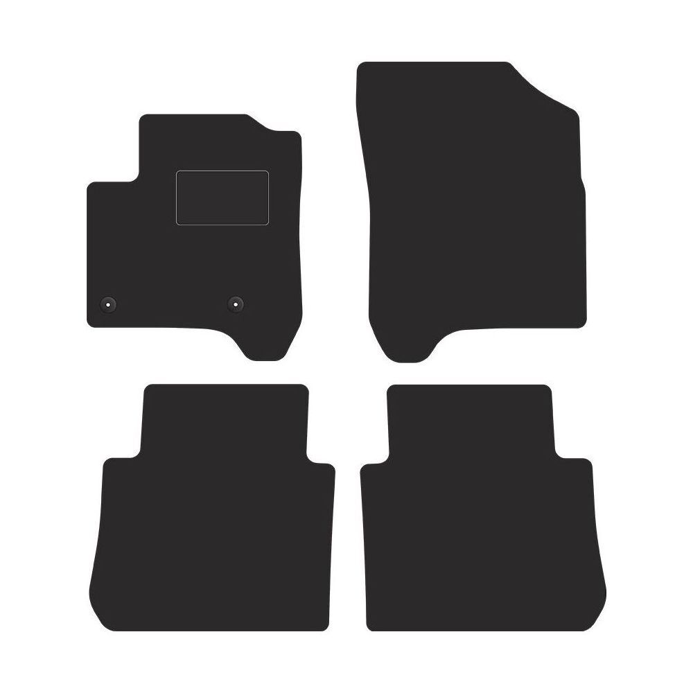 Tapis sol Citroën C3 Picasso moquette velours noir jeu complet d'accessoires auto 2008-2017