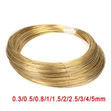 5m Round Brass Wire 0.3/0.4/0.5/0.6/0.8/1/1.2~5mm For wire/cable/jewellery/craft