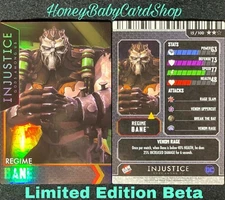 Injustice Arcade Limited Edition Beta Card 15 Regime Bane Holofoil OOP