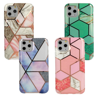 Für Apple iPhone 12 PRO - Silikonhülle Cosmo Muster Case Cover Glitzer Tasche 
