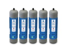 BOMBOLA  CO2 E290 USA E GETTA 600 GRAMMI ALIMENTARE PER GASATORI ACQUA  5 PZ
