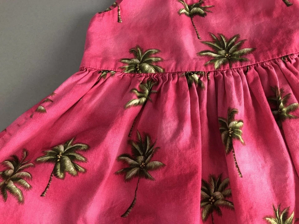 Vestido hawaiano para niñas 3-4 niños pequeños playa rosa leyenda del Pacífico ropa de crucero tropical Foto 4 de 4