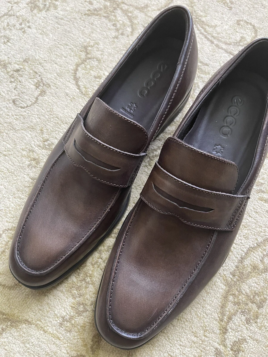 ECCO Citytray “ Penny Loafer Brown Leather Size 46/12-12.5 MSRP $179 | eBay