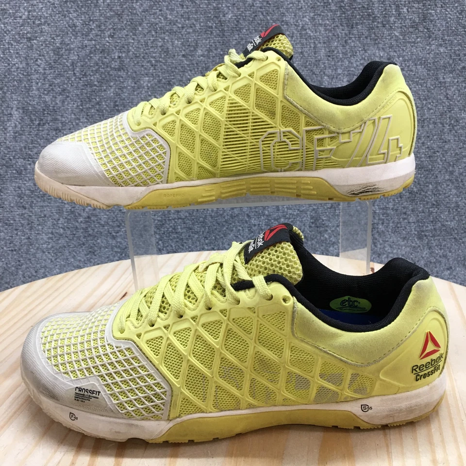 Reebok Shoes Womens 10 Crossfit Sneakers Yellow Lace Up Low Top Comfort Athletic - Image 4 of 4
