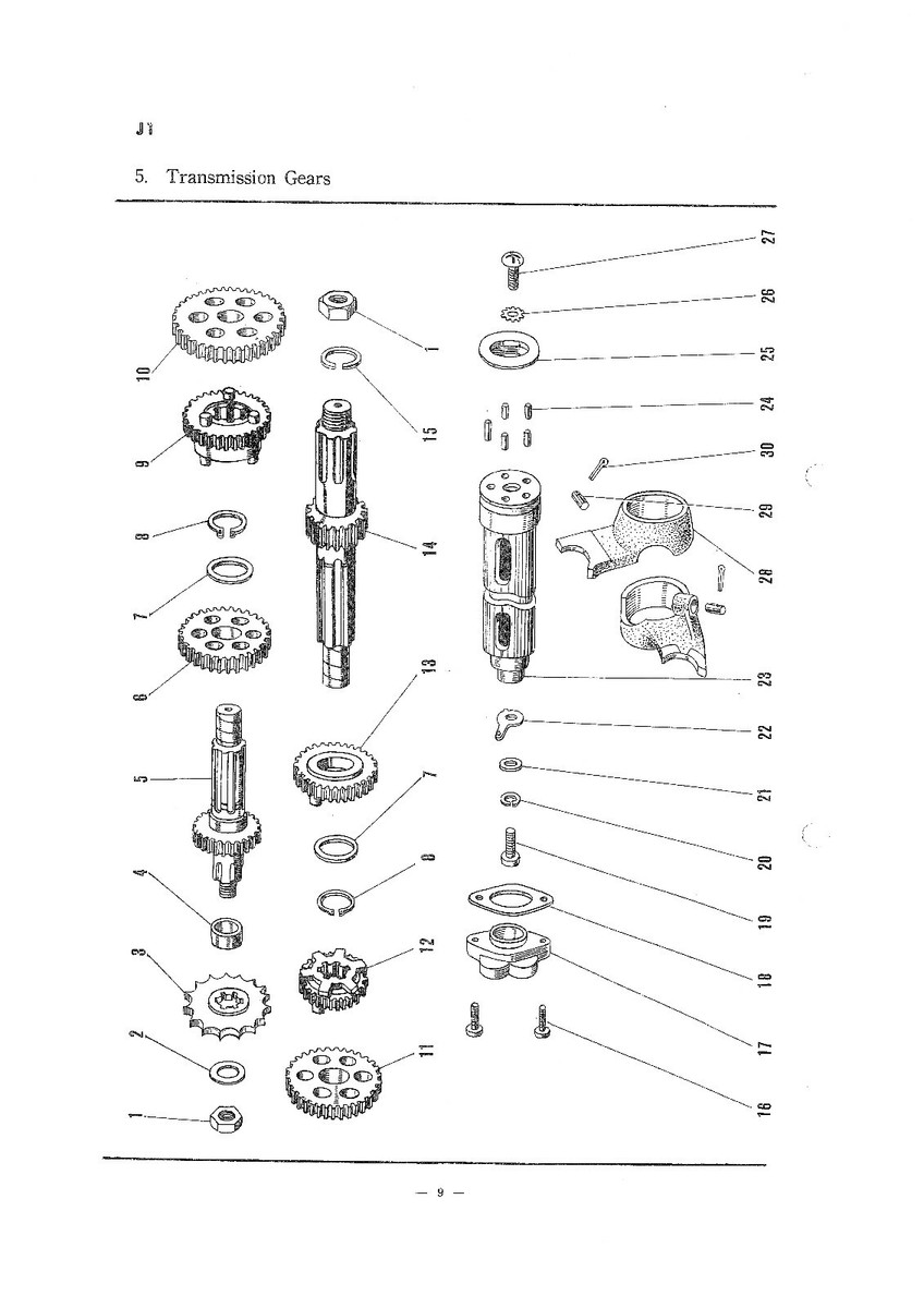 KAWASAKI Parts Manual J1 J1L J1T J1TL J1TR J1TRL 1965 1966 KAWASAKI Parts Manual J1 J1L J1T J1TL J1TR J1TRL 1965 1966