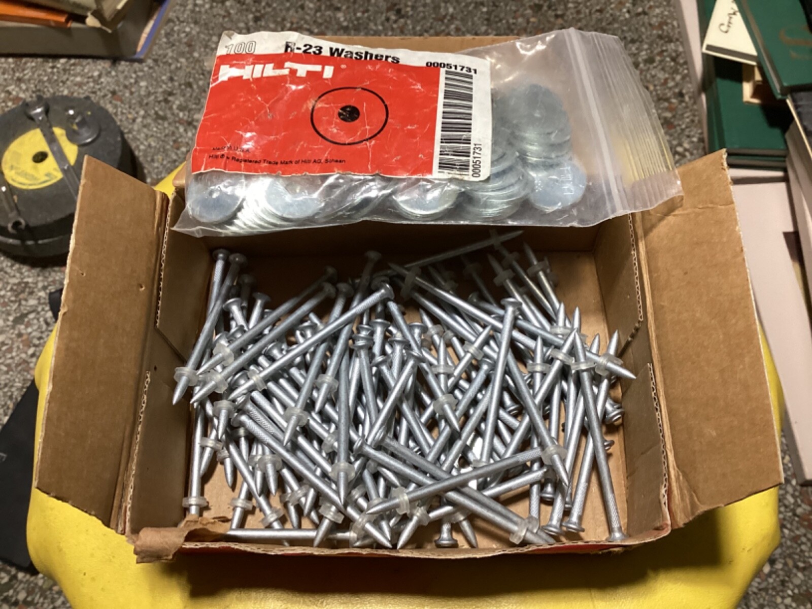 HILTI XDNI 72P8 DRIVE PIN CONCRETE FASTENERS 80 IN BOX WITH WASHERS eBay