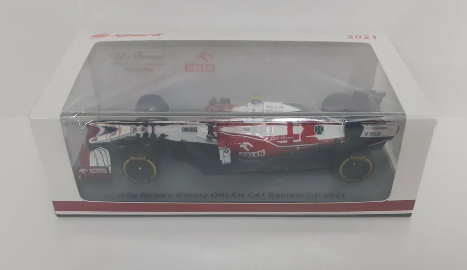MODELLINO AUTO 1:43 F1 SPARK ALFA ROMEO C41 A.GIOVINAZZI BAHRAIN 2021 MODELLISMO - Immagine 2 di 4