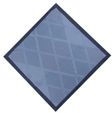 Image of HUGO BOSS Mens Blue Tiled Logo Pocket Square For Tie Handkerchief Hanky | BNWT
