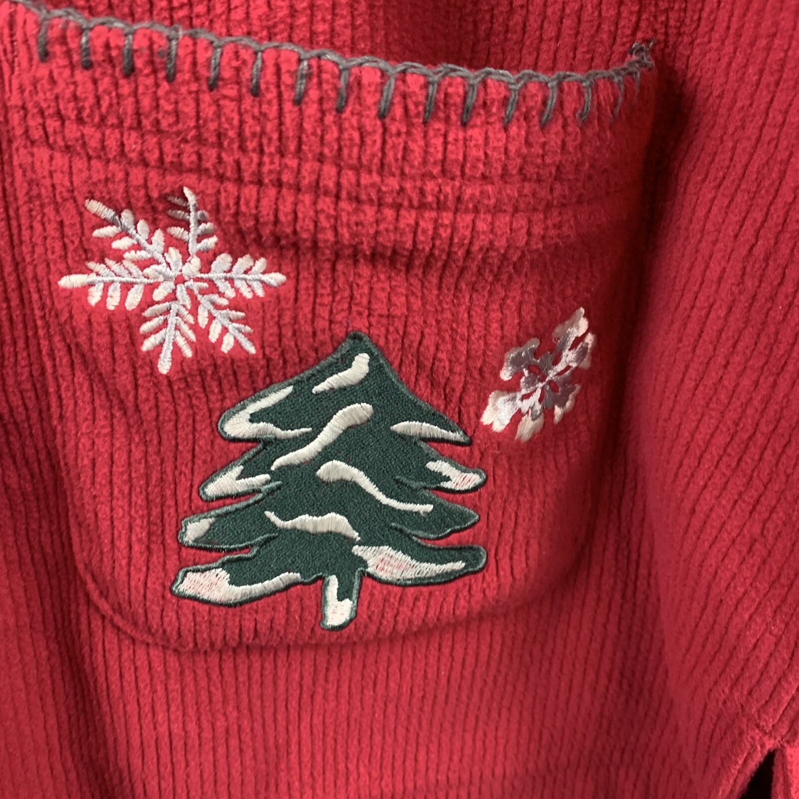 Classic Elements Red ribbed long sleeve  decorate… - image 4