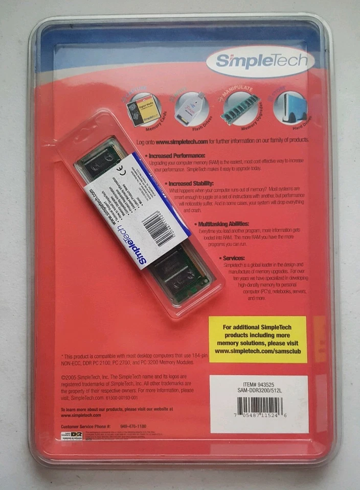 High-Speed Memory Upgrade For Desktop PC-512MB - PC3200 DDR400 - 184 pin - Image 2 of 3