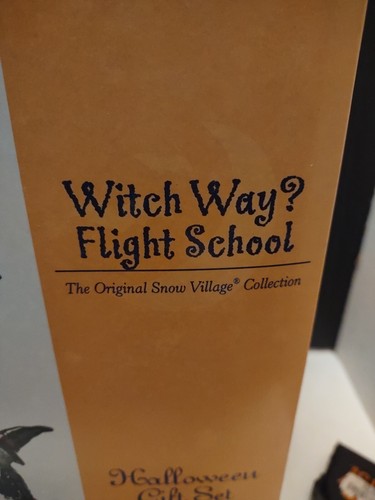 VTG Dept 56 Halloween Snow Village House - Witch Way Flight School. Nice - Picture 2 of 22