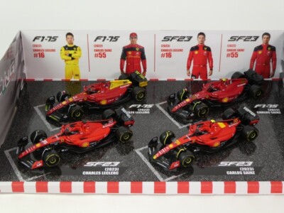 Bburago 4 x F1 Ferrari Set Leclerc Sainz 2023 2022 1/43 18