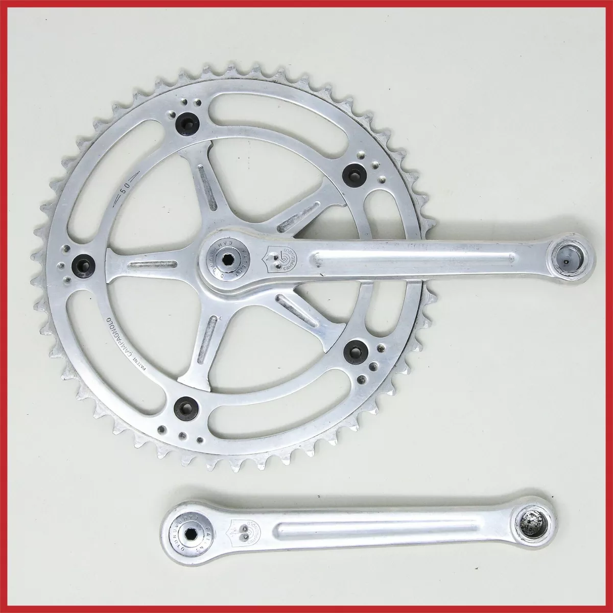 1958 CAMPAGNOLO RECORD PISTA TRACK CRANKSET 165mm VINTAGE SQUARE