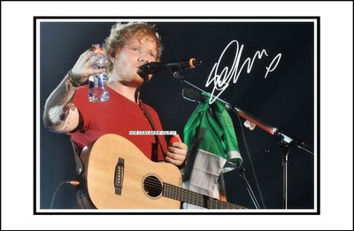 Ed Sheeran, handsigniert, Baumwoll-Leinwandbild. Limited Edition (ES-312)