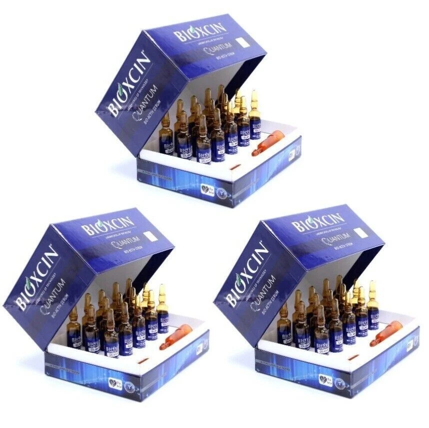 3x Bioxcin Quantum Bio-Activ Peptides Serum 45x6 ml B11 Anti Hair Loss Treatment
