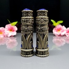 5ml Retro Dropper Oil Perfume Metal Glass Empty Bottle Container Refillable Gift