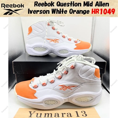 Reebok Question Mid Allen Iverson weiß orange HR1049 Herren Gr.