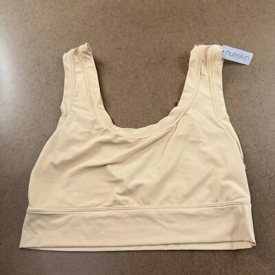 Nueskin Womens Size Large Beige Wireless Scoop Neck Pullover Bralette NWT