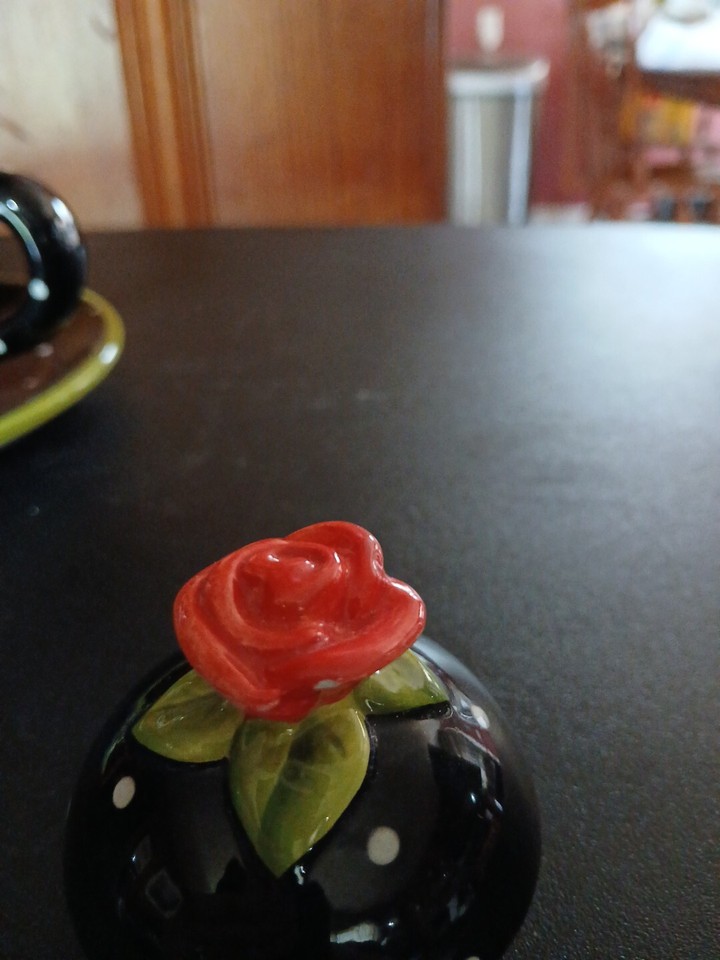 Tea Party for One Teapot Cup Saucer Joyce Shelton GiftCraft Roses eBay