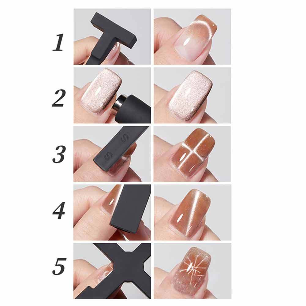 5 in 1 Nail for CatEye Gel Polish Tools,Cateye Wand Nail
