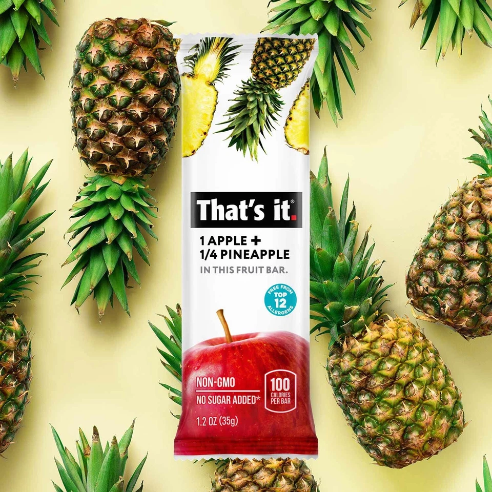 Barra de frutas That`S It manzana y piña 1,2 OZ paquete de 4 Foto 2 de 4