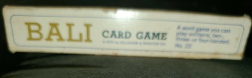 Vintage 1972 Scrabble BALI CARD GAME Complete In Box No 22 Selchow Richter Word - Picture 3 of 8