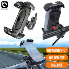 Universal Motorcycle Phone Holder Bike Bicycle Mount 360  Rotatable Dual Lock