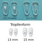 10 Paar NASENPADS für Brillen Tropfenform 0,30€/Paar Nasen Polster Pad Brille