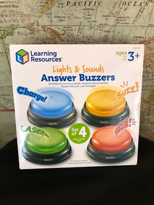 Learning Resources Lights & Sounds Answer Buzzers set of 4
