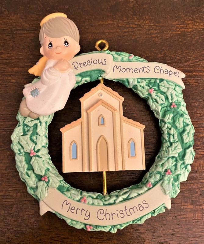 ENESCO PRECIOUS MOMENTS "MERRY CHRISTMAS" CHAPEL ORNAMENT - NEW IN BOX - 1992