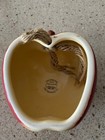 Vtg Farmhouse Ceramic Apple String Holder Wall Hanging Dispenser-Tender Heart — photo 3