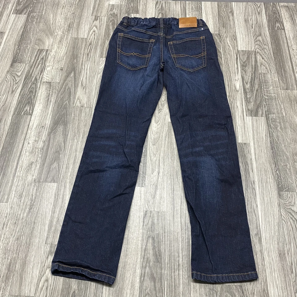 Jeans jeans juvenil LUCKY BRAND clássico reto cintura média lavagem escura tamanho 16 - Imagem 4 de 4