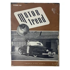 Motor Trend Magazine December 1949 The Topper Car No Label GD Interior