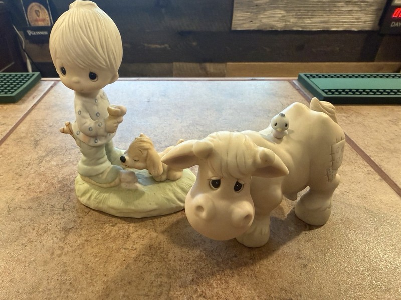 precious moments figurines Cow And Praise The Lord Anyhow
