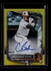 2025 Bowman Chrome Draft Autographs Yellow Refractor Caden Bodine RC Auto 9/75