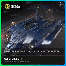 Star Citizen - Vanguardia - Pintura Invictus azul y dorada - Vendedor espacial