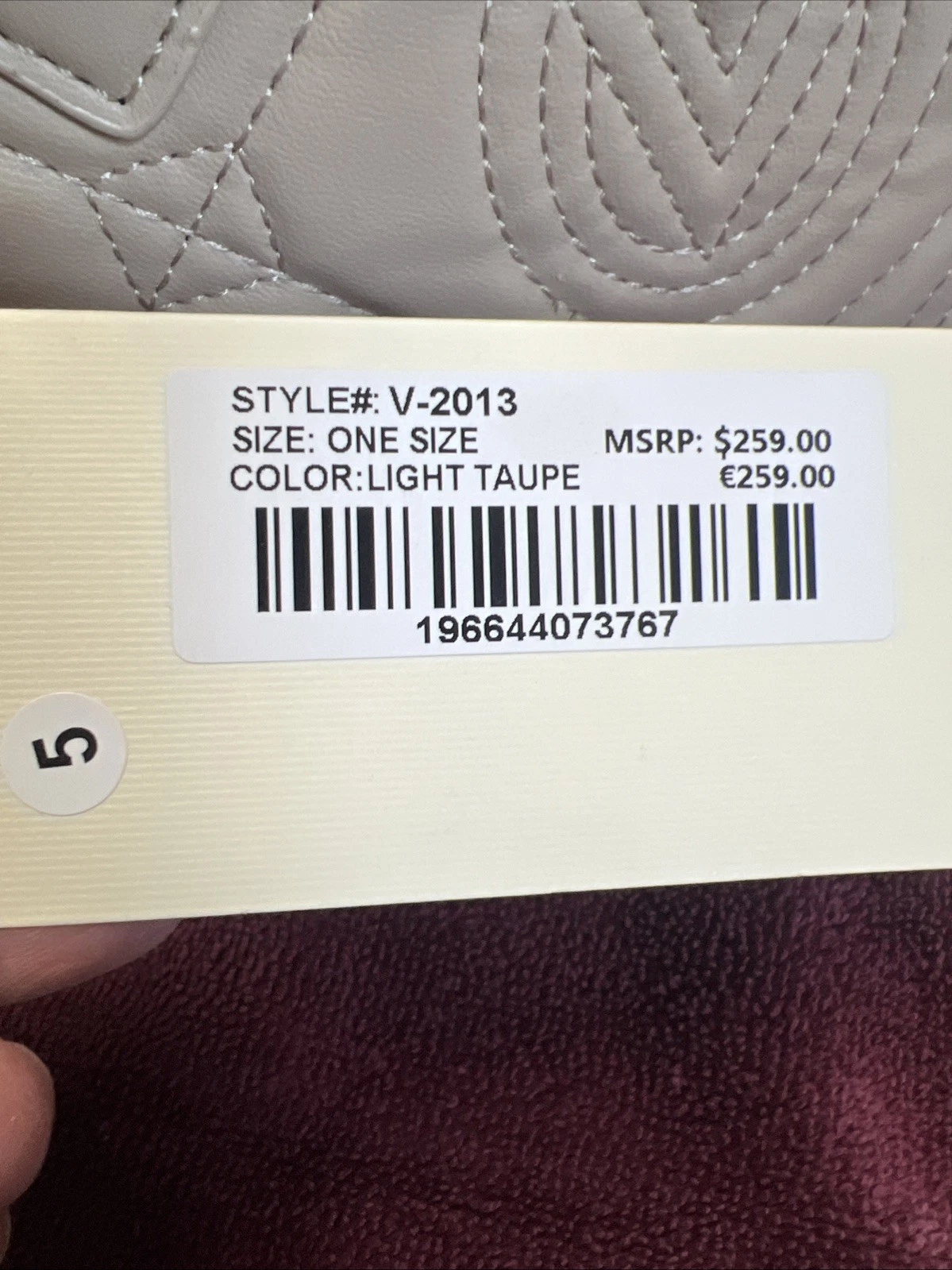 Borsa a tracolla piccola Valentino Orlandi Light Taupe nuova al dettaglio per 259