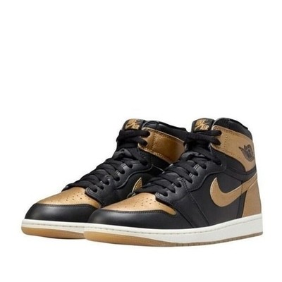 Nike Air Jordan 1 Retro High OG Metallic Gold Black White Mens 8