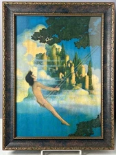 ART DECO-1904 VIBRANT! ORIGINAL MAXFIELD PARRISH -11" X 15" “ DINKY BIRD “ PRINT