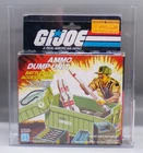 1985 vintage AFA 80 Hasbro GI Joe AMMO DUMP UNIT Battlefield Accessories SEALED