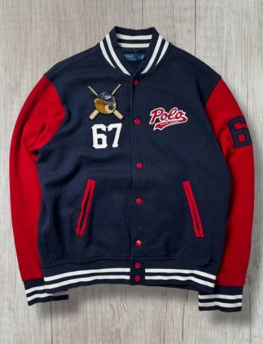 POLO BEARS RALPH LAUREN Baseball Bear Varsity Jacke Herren Größe M Patches Schriftzug - Bild 1 von 11