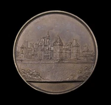 1921 MEMORY OF THE BURNING OF KINNAIRD CASTLE 45mm SILVER MEDAL