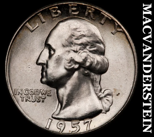 1957 Washington Quarter- Silver Choice Gem Brilliant Uncirculated Luster #i9604