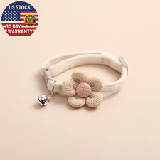 1Pc Cat Collar with Cute Flower Adjustable Buckle Cat Collar Bell Collar Cat Sma