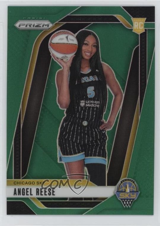 2024 Panini Prizm WNBA Green Prizm Angel Reese #147 Rookie RC 10h2