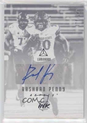 2018 Panini Luminance Rookie Ink 75/249 Rashaad Penny #RI-RAP Auto 03rx